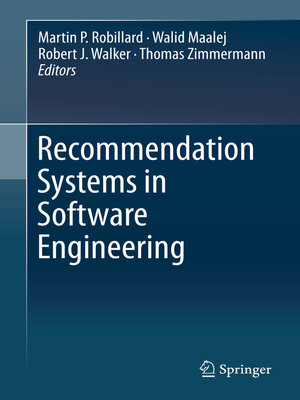 cover image of Recommendation Systems in Software Engineering